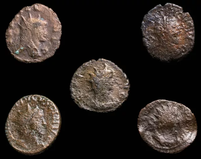 Roman Period, Various Emperor , Billon Antoninianus - 5 coins Lot.