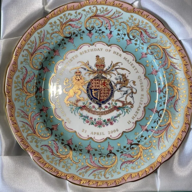 Queen Elizabeth Limited Edition Plate 80 Birthday Jubilee Royal Collection trust