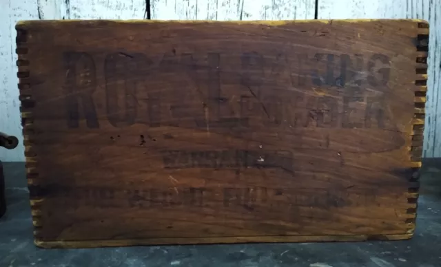 Early Primitive Royal Baking Powder Wood Advertising Display Box Dovetail