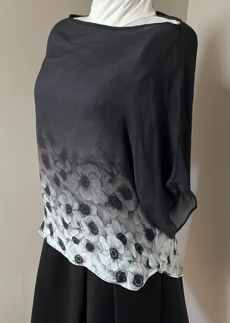 Milly Floral Ombre Silk Blouse Size 4