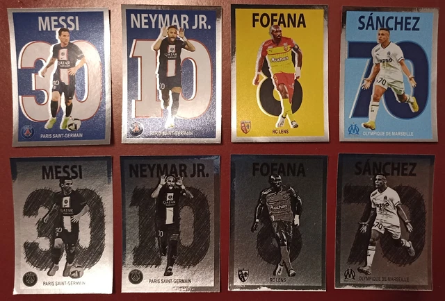 8 PANINI Ligue 1 Stickers - Foot 2023 - MESSI - NEYMAR JR - FOFANA - SANCHEZ