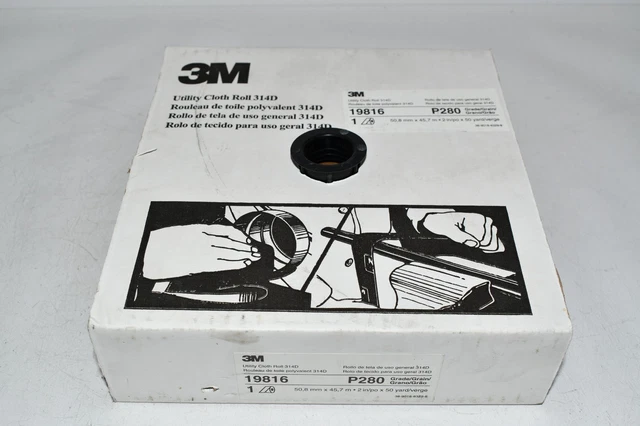 NEW 3M - 19816 Utility Cloth Roll 314D 2 Inch X 50 Yard P280 J-Weight