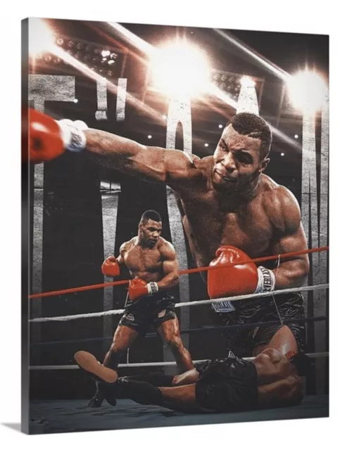 Mike Tyson Canvas 24x36 Print Picture Wall Fine Art Police Boxing Gym Ring  Champ