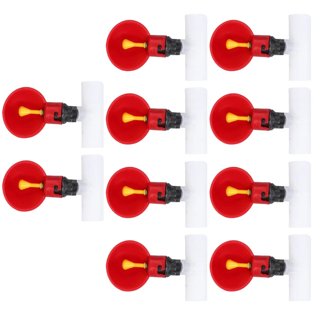 10 Pcs Water Nipple Auto Chicken Drinker Poultry Waterer Bird Feeder Cups Duck