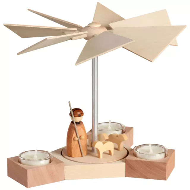 Shepherd Sheep Natural German Tealight Pyramid