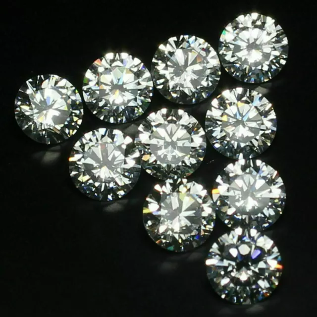 Lot de 10 pièces de diamant naturel blanc lâche FG couleur VS1 taille ronde...