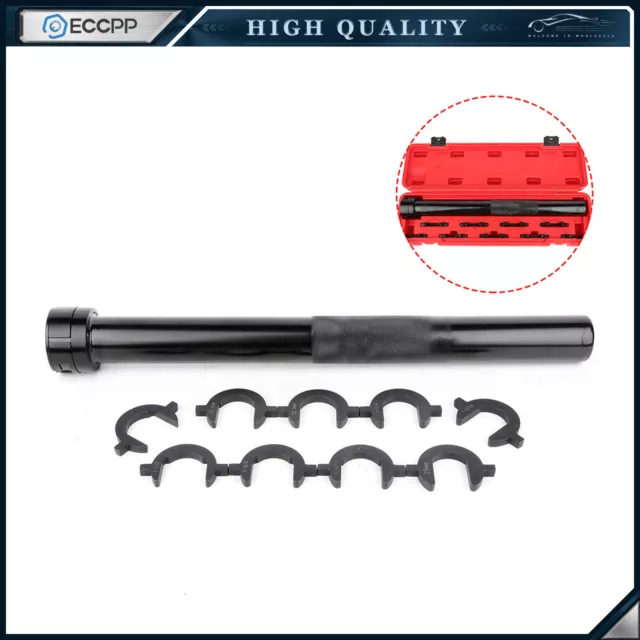 10pcs Inner Tie Rod Removal Installation Tool Set with 9 SAE & Metric Adaptors