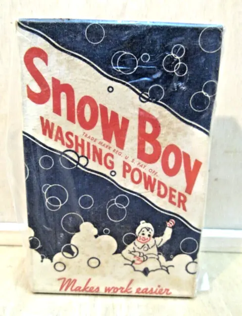Vintage Snow Boy Washing Powder Swift And Co 7 Oz Laundry Display Collectible