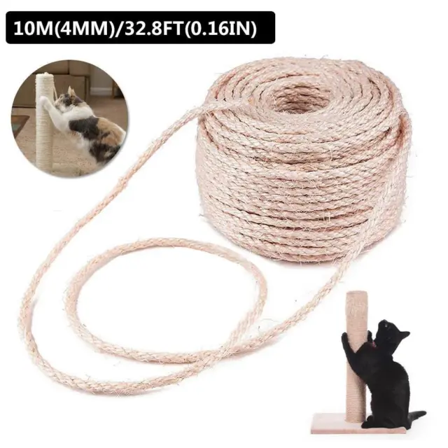 10m Natural Jute Pet Scratching Rope for Cat Scratch Guards UK