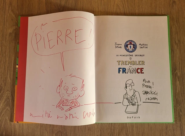 BD EO - Double DEDICACE - Trembler en France Tome 2 - Sfar / Sapin - TBE