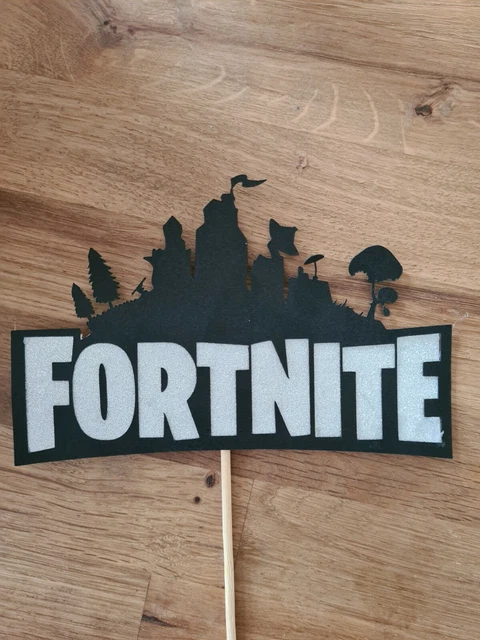 Cake Topper Fortnite Personalizzabile 3D Shaker Con Nome Ed Età, Fatto A Mano