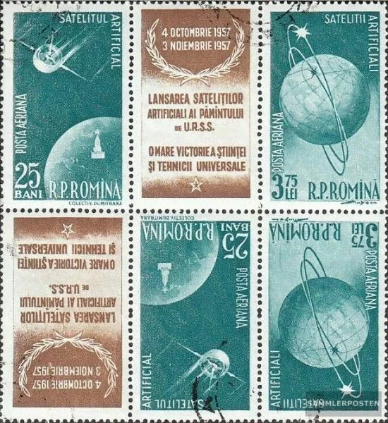 Rumänien 1677 Sechserblock (kompl.Ausg.) gestempelt 1957 Erdsatelliten
