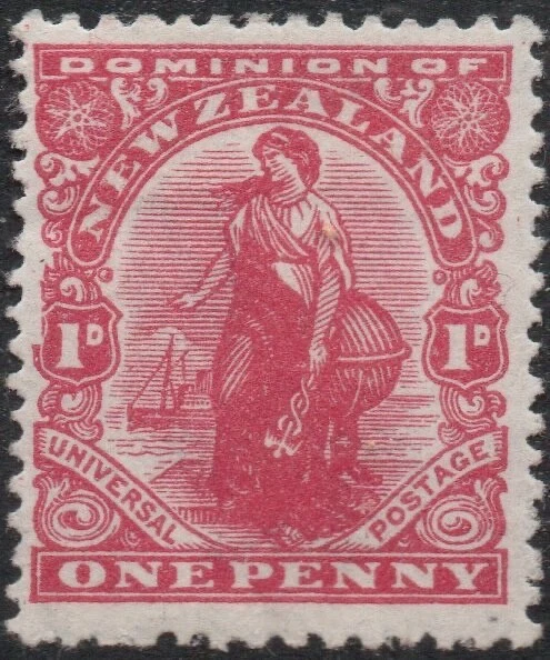 N4 : 1925 1d DOMINION ; DE LA RUE UNSURFACED PAPER   ; MINT, V. LIGHTLY HINGED