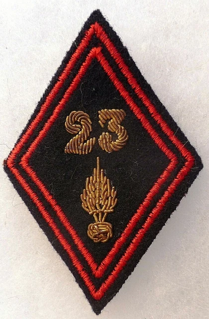 Insigne Tissu Patch Losange Modèle 1945 Rare, Génie Sous-Officier, Type 1952, Occasion Bon état