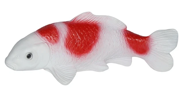 Déco Planche De Surf Koi Poisson 100cm - Carpe, Nénuphar, étang Utsuri Japon