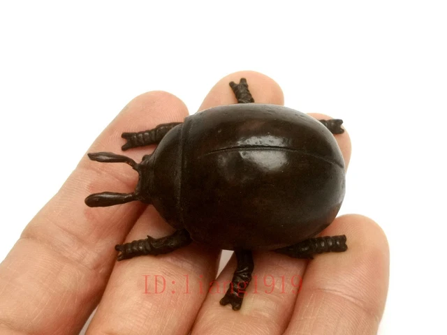 Decoration Collection Chinese Bronze Carving Lovely Beetle figurine Statue gift