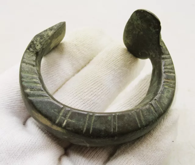 A53 Ancient Near Eastern Heavy Bronze Bangle Bracelet