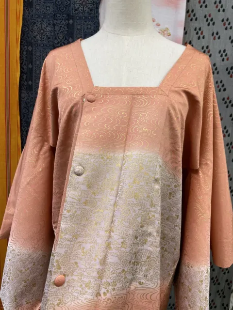 Vintage Japanese Michiyuki Kimono Jacket Haori women antique Japan coat 4