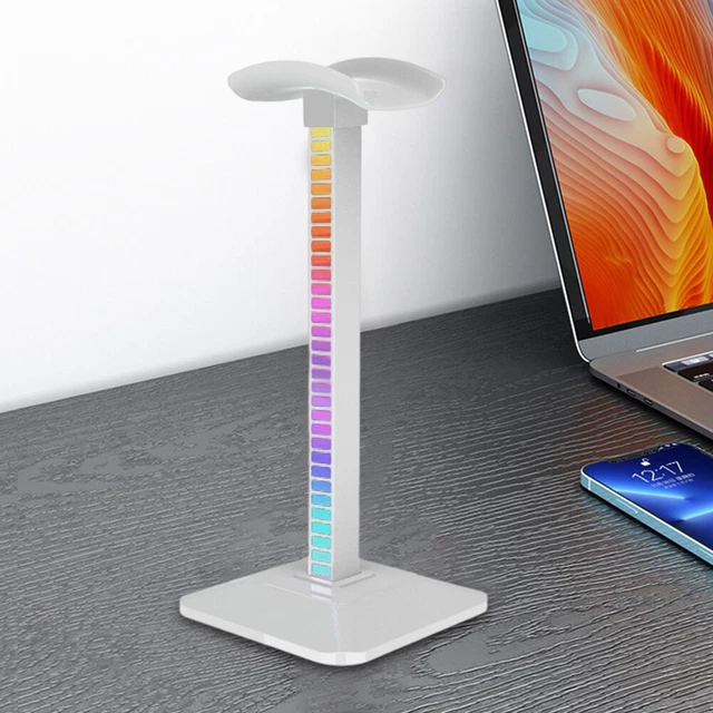 RGB Headset Stand Type-C Gaming Headphone Stand for All Earphone (White)