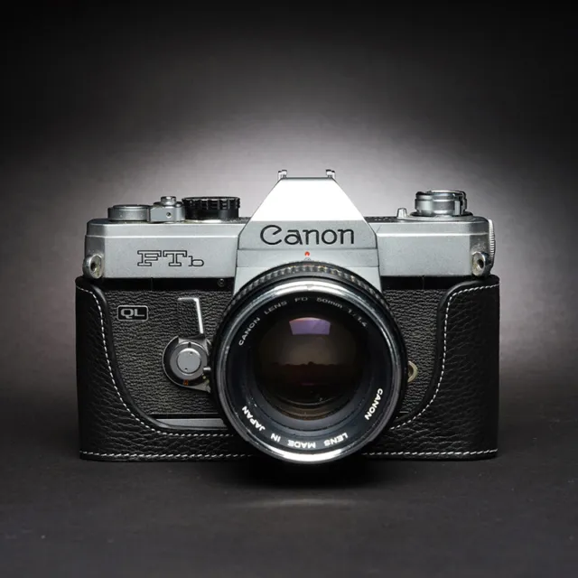 Handmade Genuine Leather Half Camera Case Cover For Canon FTb