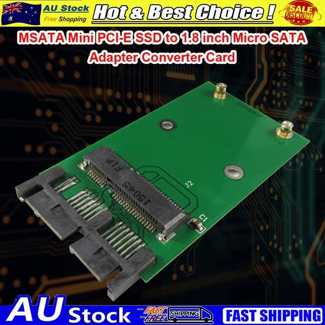 MSATA Mini PCI-E SSD to 1.8 inch Micro SATA Interface Adapter Converter Card
