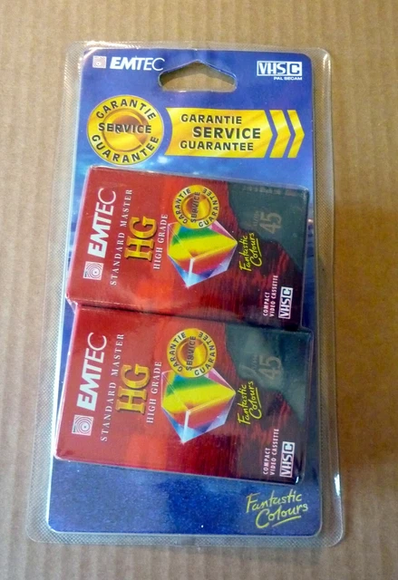 lot 2 cassettes vidéo vhs-c