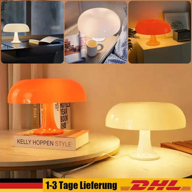 Pilzlampe Minimalistisch Mushroom Retro Designer Lamp Vintage Modern Tisch Neu