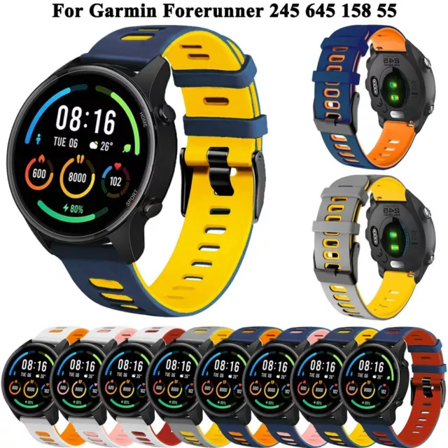 For Garmin Strap Forerunner 645 245 Venu Samsung Watch 2 3 Silicone Band 20 22mm