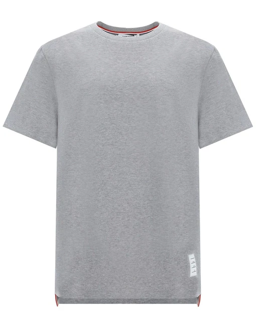 ★THOM BROWNE★ Side Slit Relaxed Fit Short Sleeve T-Shirt L Thom Browne Side Slit Relaxed Short-Sleeve Tee - Blue
