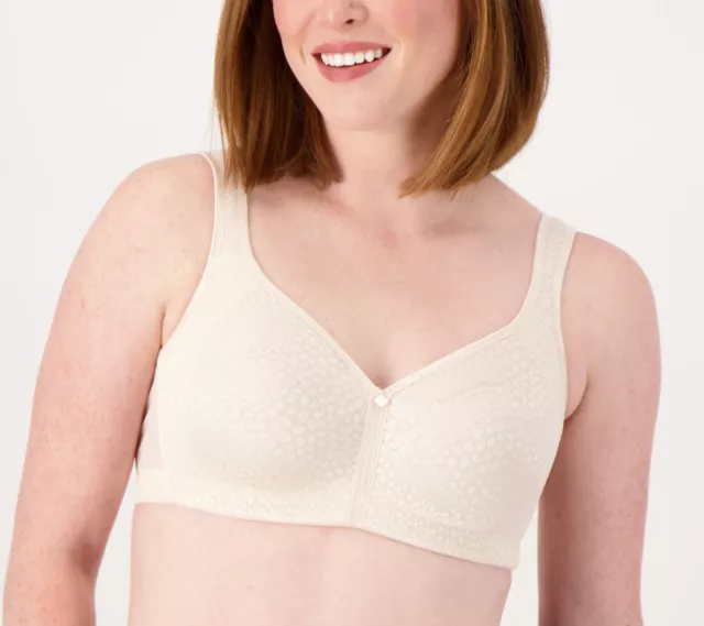 Breezies Soft Shimmer Microfiber Unlined Underwire Bra White 36 C A287341 J