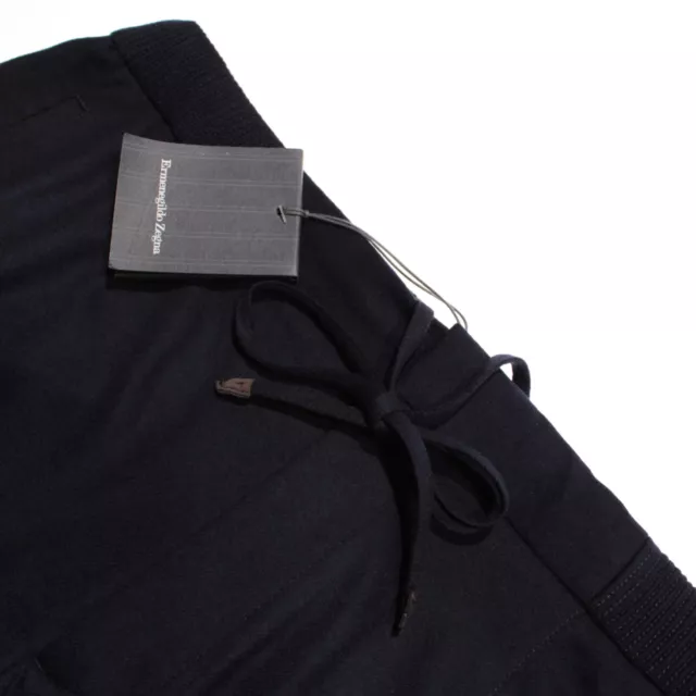 Ermenegildo Zegna NWT Dress Pants / Joggers Size 56 40 US Solid Blue 100% Wool