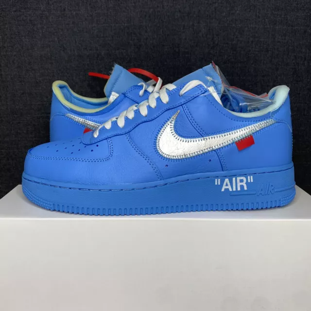 Size 10.5m - Nike Air Force 1 Low Off-White MCA University Blue