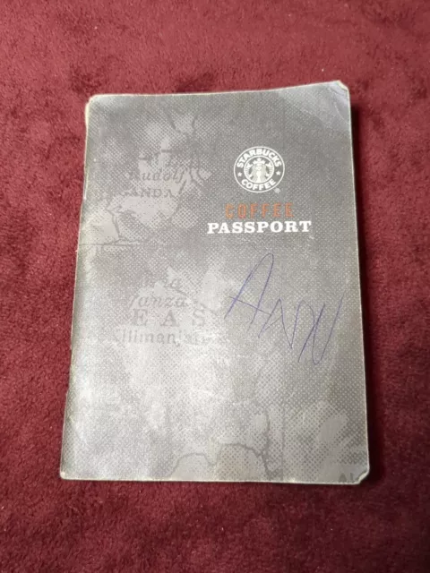 2005 Starbucks Coffee Passport Mini Book USED with Stickers 104 pgs RARE! HTF!