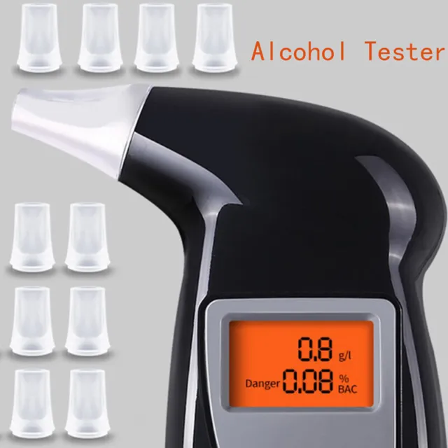 Analizador digital de aliento de alcohol LCD Alcohol Probador Detector de prueba Clave Ch Kq
