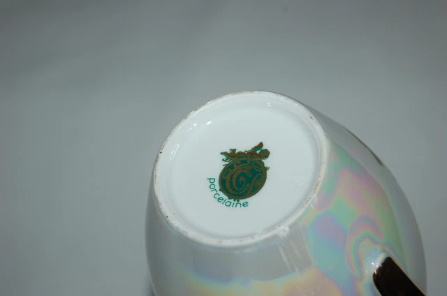 Broche Ancienne En Porcelaine De Limoges - Scène Romantique - Réf. 10990J - Occasion