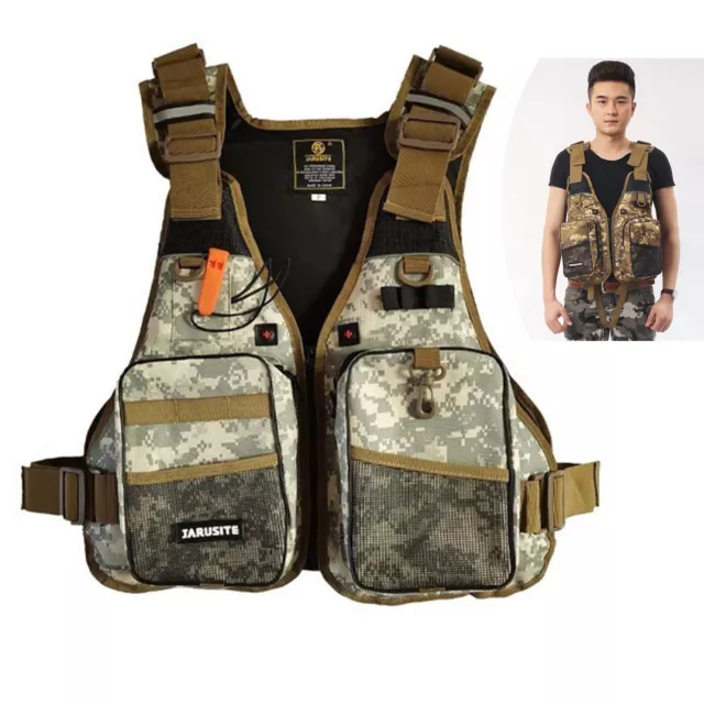 Outdoor Fishing Vests Breathable Adjustable Swimming Vest Floatage Jacket k A8G9