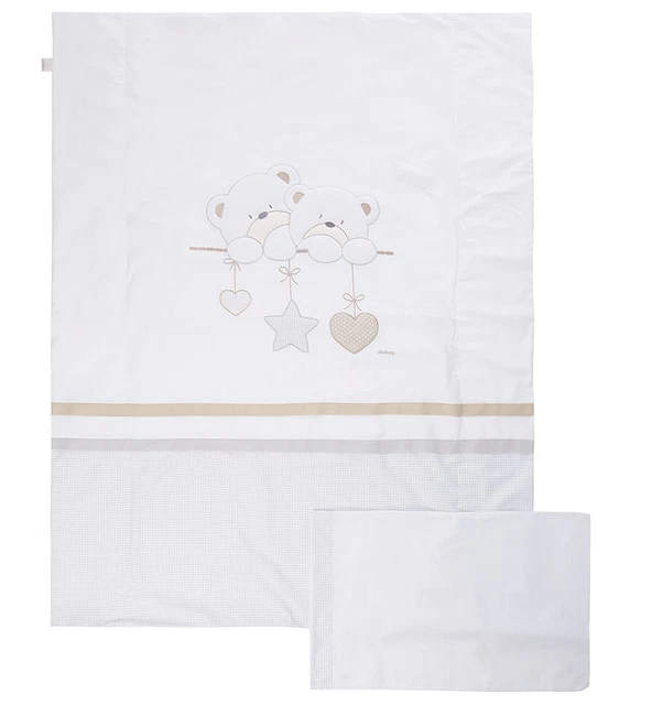 Italbaby Love Pony & Bears Set Cover Bedding Blanket With Closing White Colour