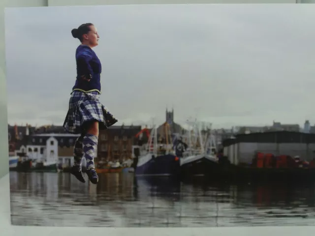 Vintage Postcard Highland Dancer at the Royal National Mod in Stornaway