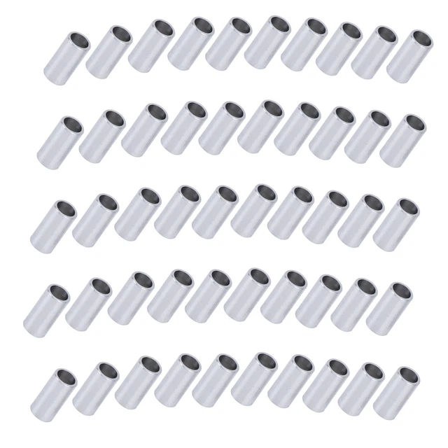 (Outer Diameter 5mm Length 10mm)50 Aluminum Round Gaskets Stainless Steel