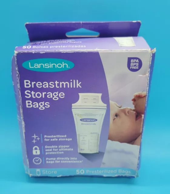 Lansinoh Breastmilk Storage Bags 50 Count BPA BPS Free Pump Directly Into Bags