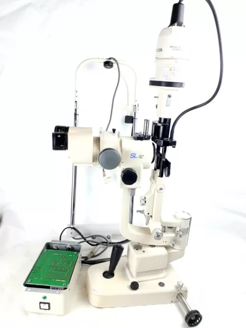 TOPCON Slit Lamp SL-8Z W/ BEAM SPLITTER POWER  SUPPLY & CHIN REST Tested SL 8Z