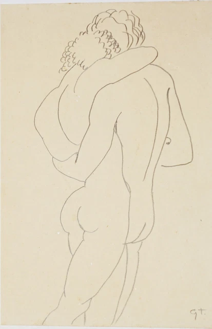 G.H.TRIBOUT   ""les 2 amies""  dessin original