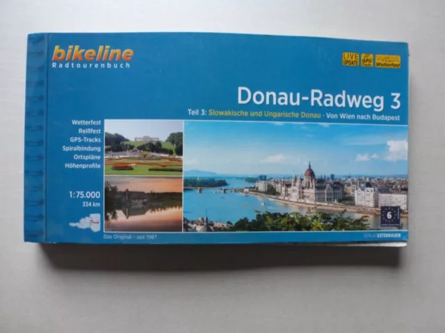 Radführer Donau-Radweg von Wien nach Budapest  Bikeline  1: 75.000 NEU