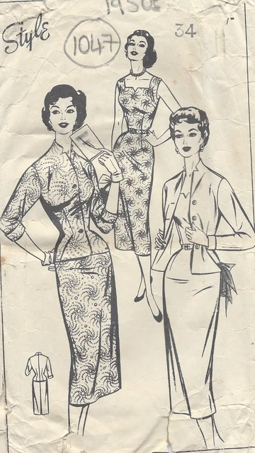 Patron De Couture Vintage McCall 4815 - Robe Et Veste De 1942 (taille 62 / B30)