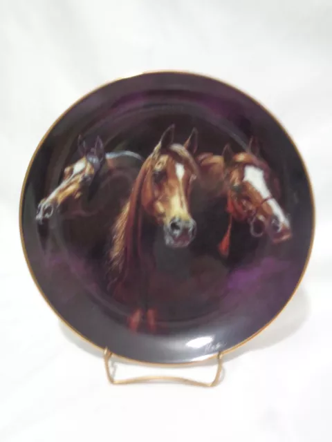 Arabian Horses Entering the Light Danbury Mint Collector Decor Plate Ltd Edition