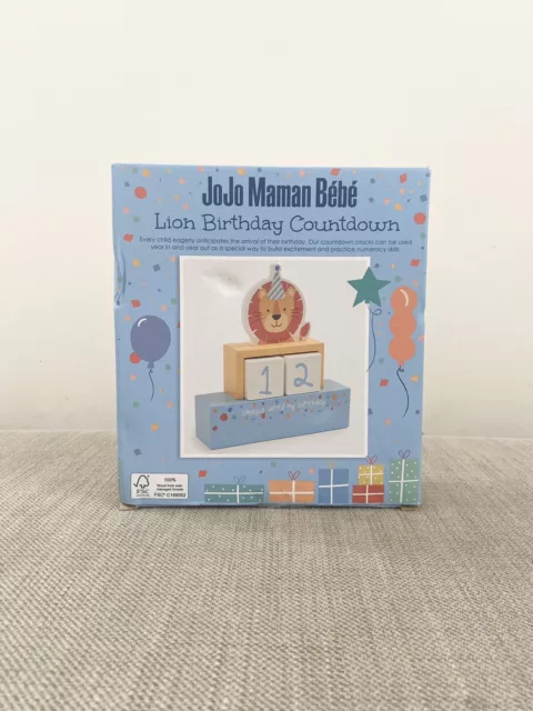 Jojo Maman Bebe Lion Birthday Countdown/home Office Nursery Kids Room Ornament