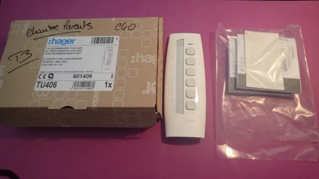 HAGER TU406 - Télécommande 6 Boutons poussoir 6 Entrées KNX radio QL TEBIS n°1