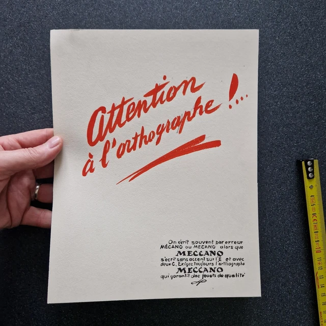 Gouache Originale MECCANO 1951 – Projet Publicitaire Foire De Lyon