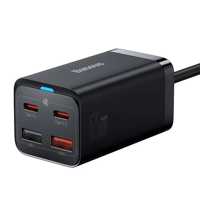 Chargeur Rapide GaN 65W D-Link DCP-651 - 2 Ports USB-C + 1 USB-A, Prises Interchangeables (UK/EU/US/AU), PD 3.0 Et QC 4.0