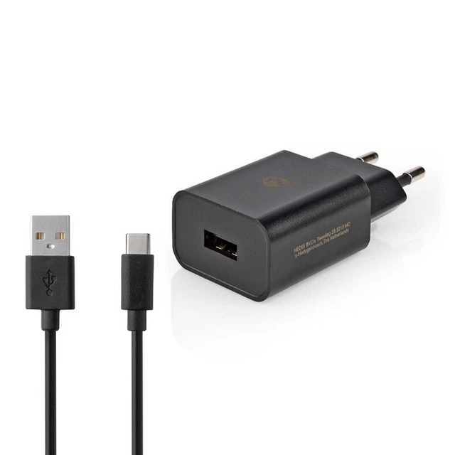 NEDIS Chargeur Mural  2,4 A  Câble Lâche  USB-C?  Noir